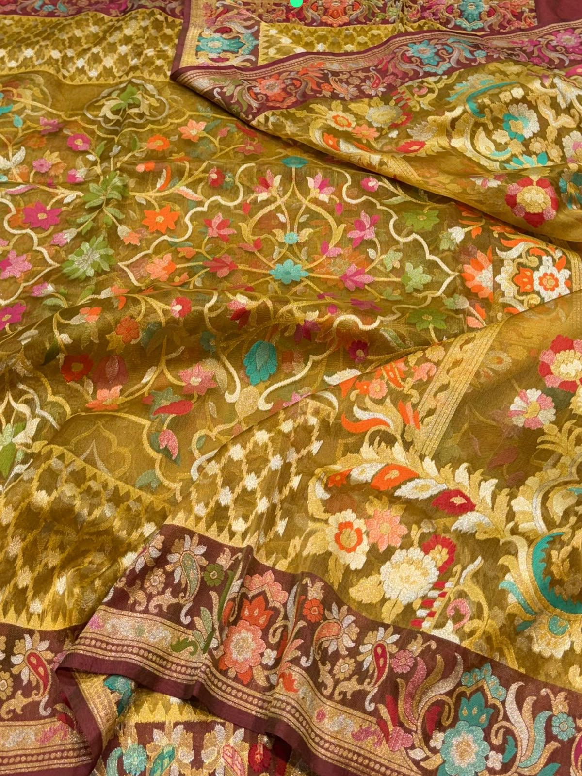 Handmade kora saree jamdani tilfi saree Indian sari blouse