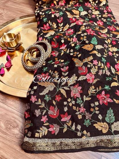 Rimini Embroidered Chinon Sarees