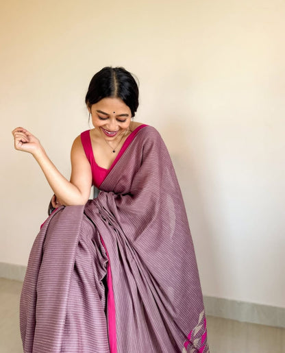 Handmade cotton saree khaddi cotton sarees blouse women sari