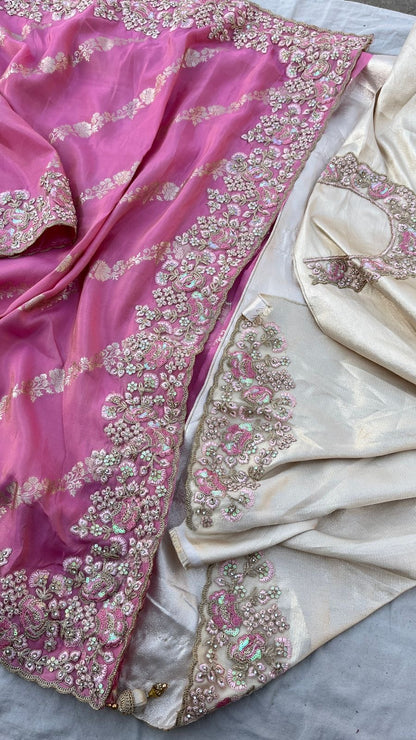 Namisha zari munga banarsi saree