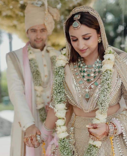 Paternity inspired wedding necklace set Indian jewellery set