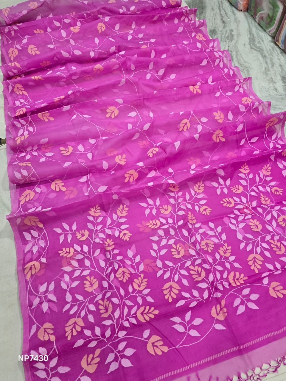 Handmade jamdani saree women saree Indian wedding sari blouse