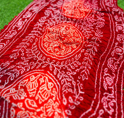Rai bandhani saree gajji silk sarees Indian sari blouse