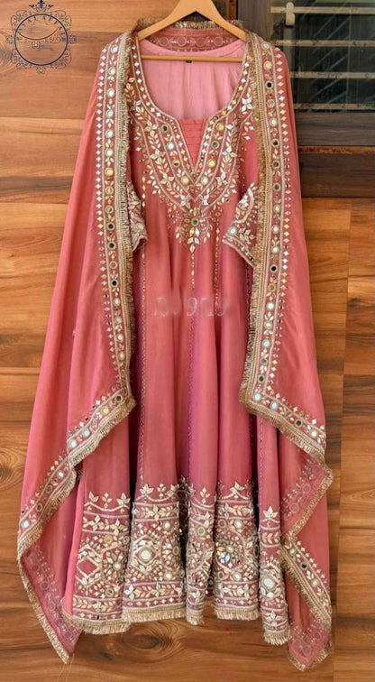 Tissue dress designer Anarkali dress stitched long dress