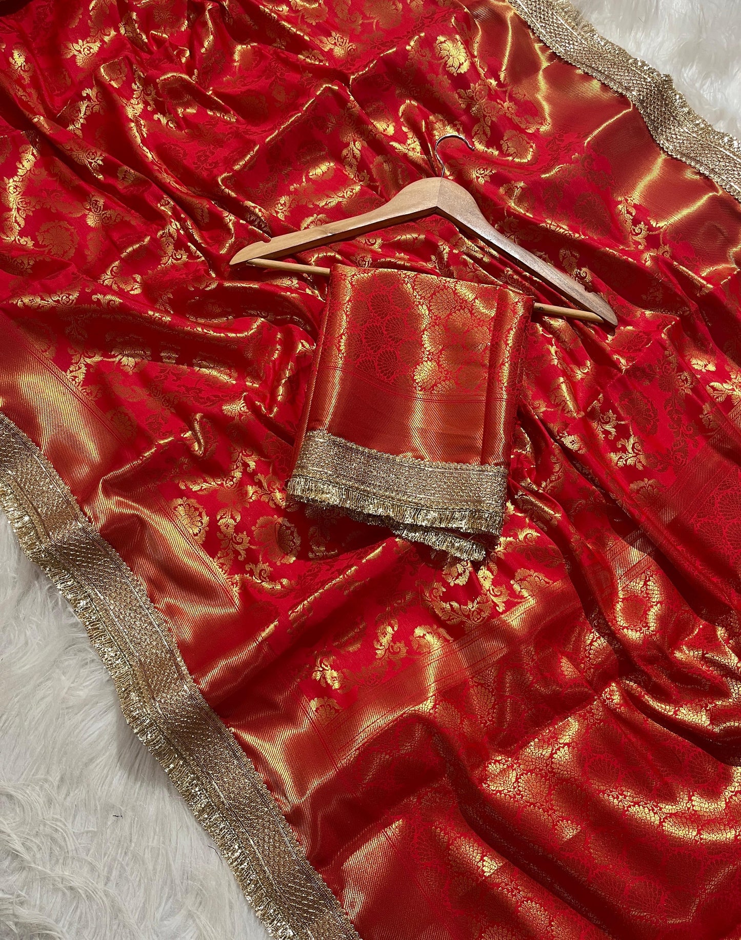 Wedding sari Banarsi saree Katan silk sarees blouse