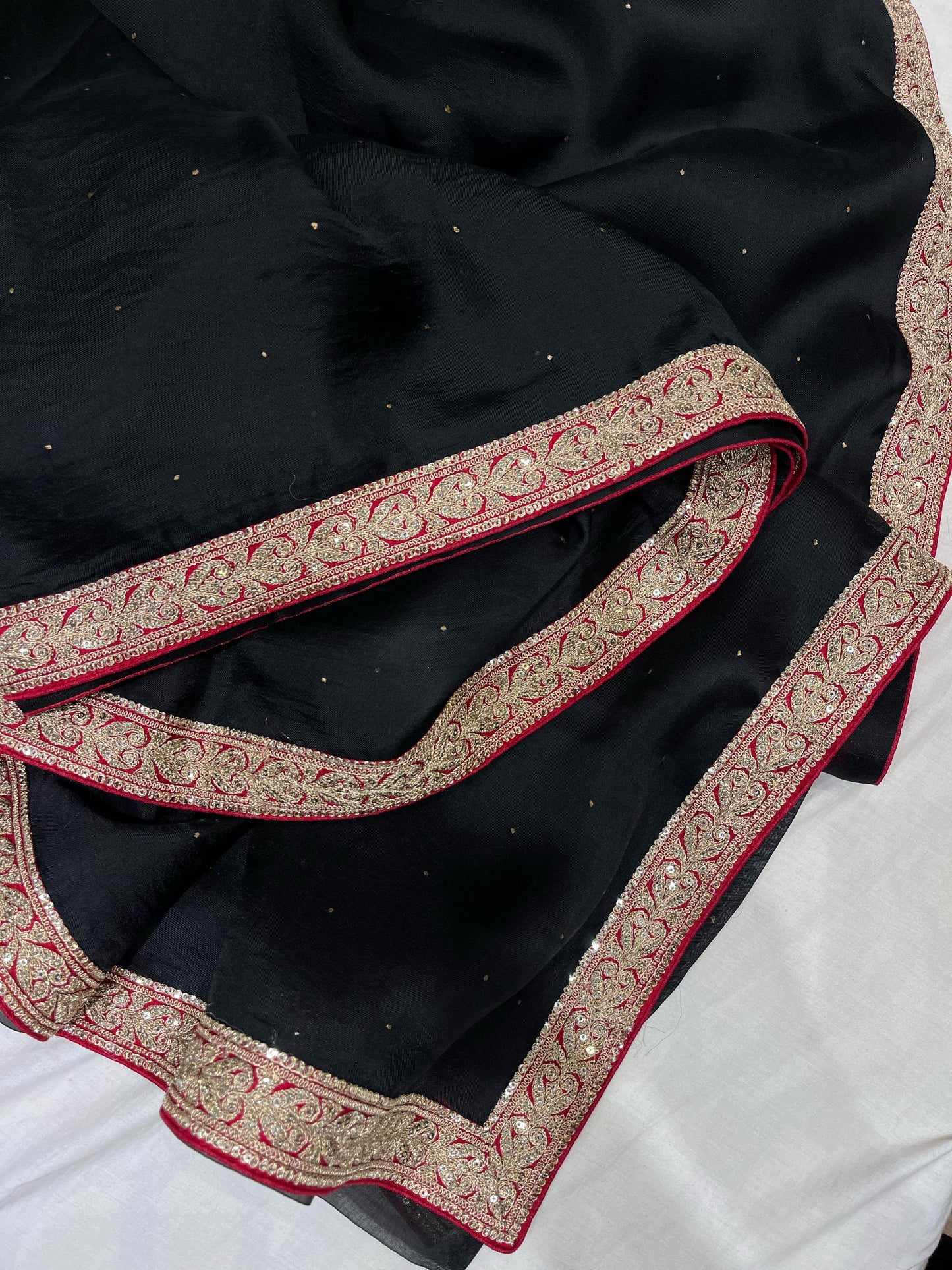 Black organza saree Indian sari Partywear sarees blouse