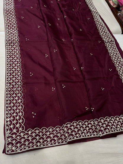 Mureeba organza pearl saree