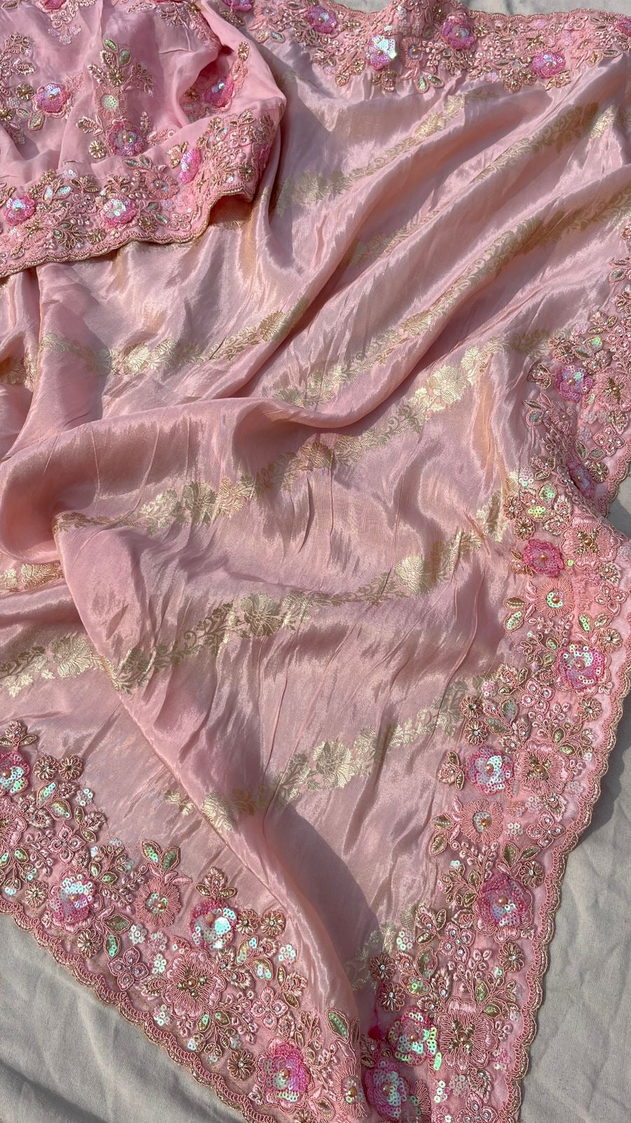 Namisha zari munga banarsi saree