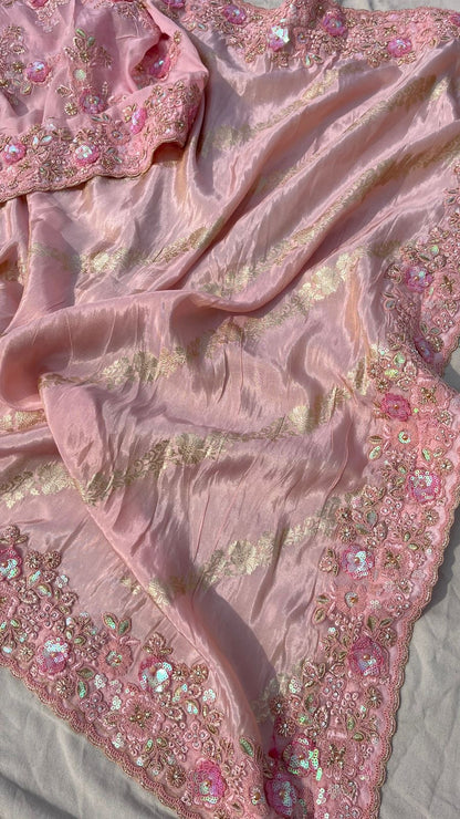 Namisha zari munga banarsi saree