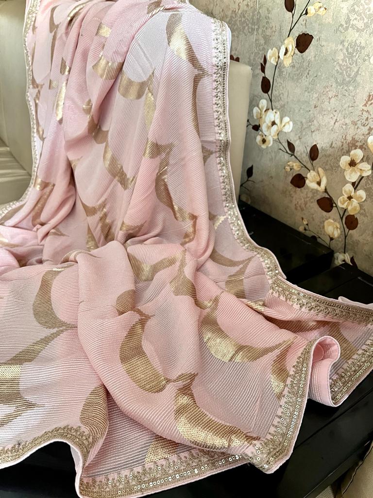 Celebrity inspired sequence partywear sarees