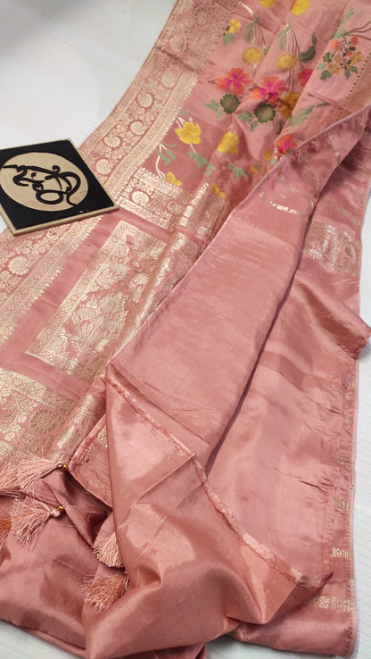 Ravesha Floral Meenakari Saree Banarasi sari