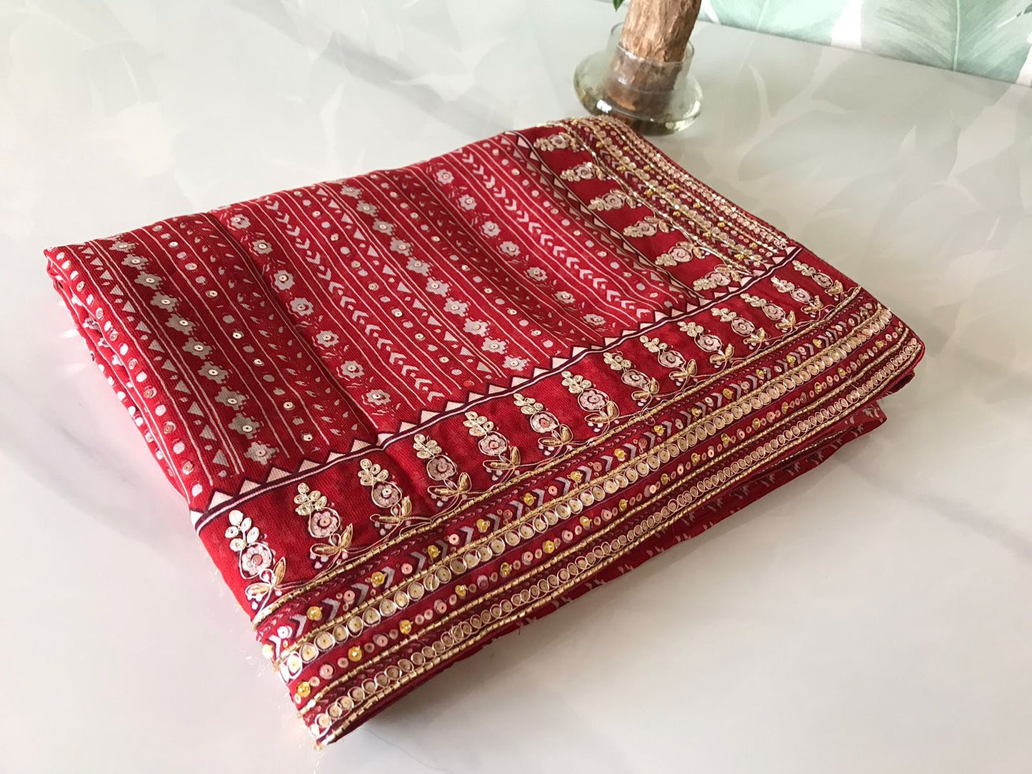 Handmade gorgette silk saree embroidered sarees Indian sari blouse