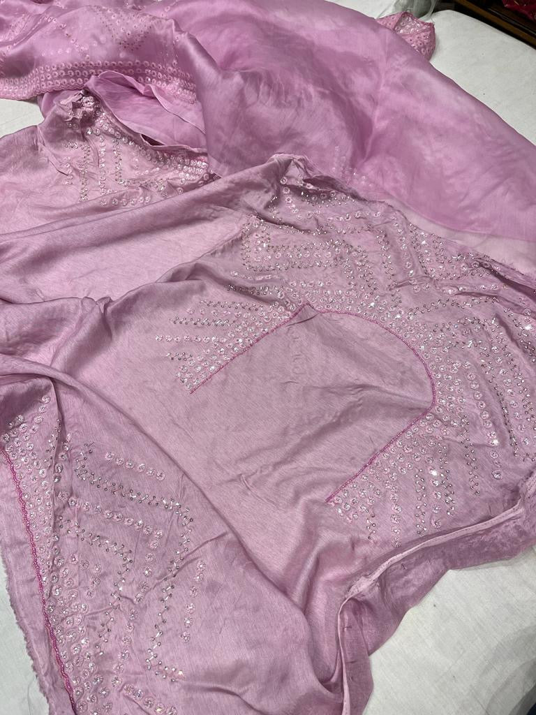 Ivisha sequence Organza Saree partywear sari