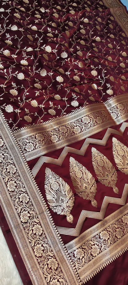 Khaddi banarsi saree handwoven sari blouse