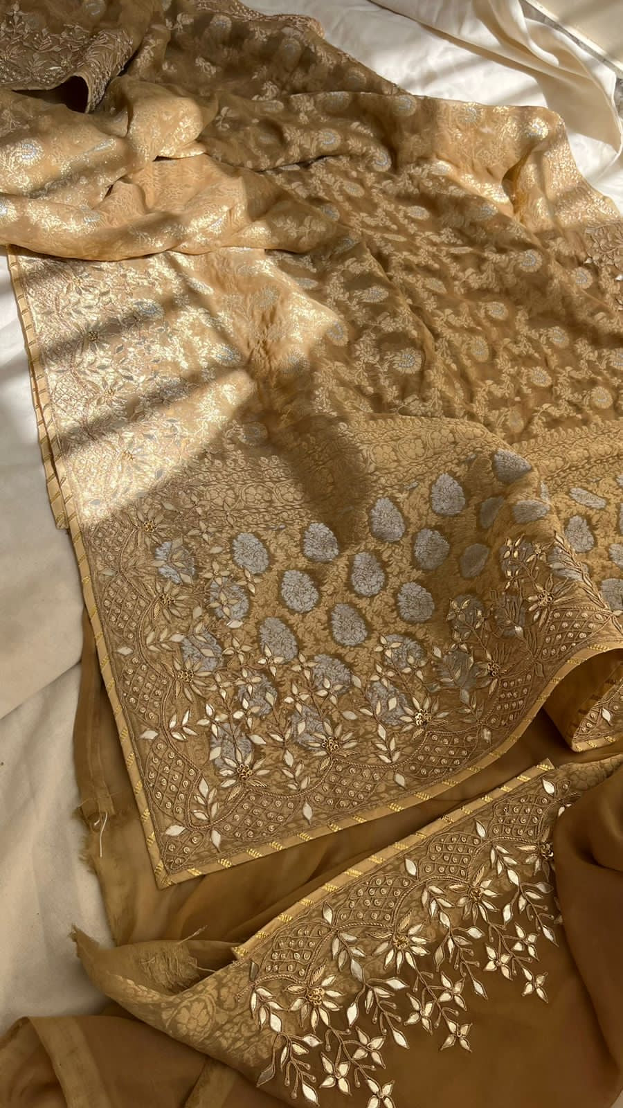 Rimjhim khaddi gorgette Banarsi sarees