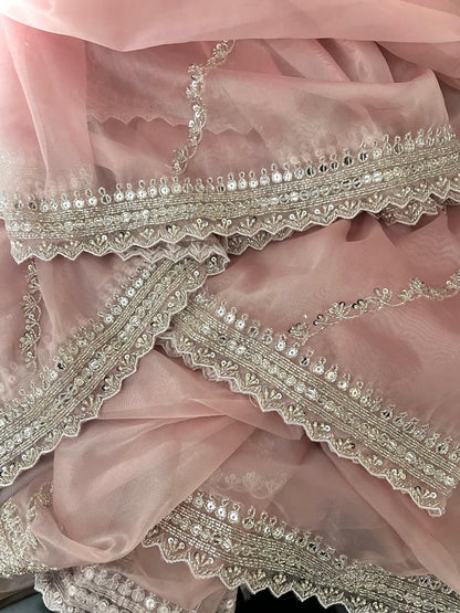 Katdana organza partywear saree