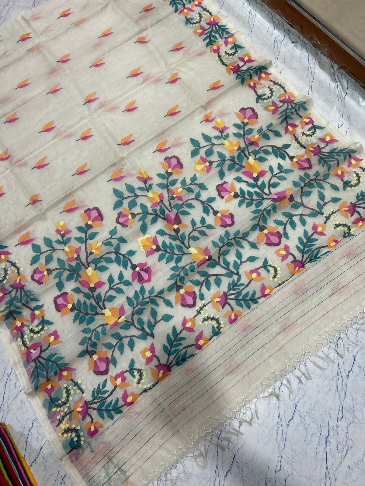 Raneza Muslim Jamdani Sared Bengal traditional sarees