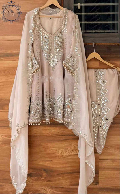Tissue stitched dress gottapatti dress Partywear dresses for women