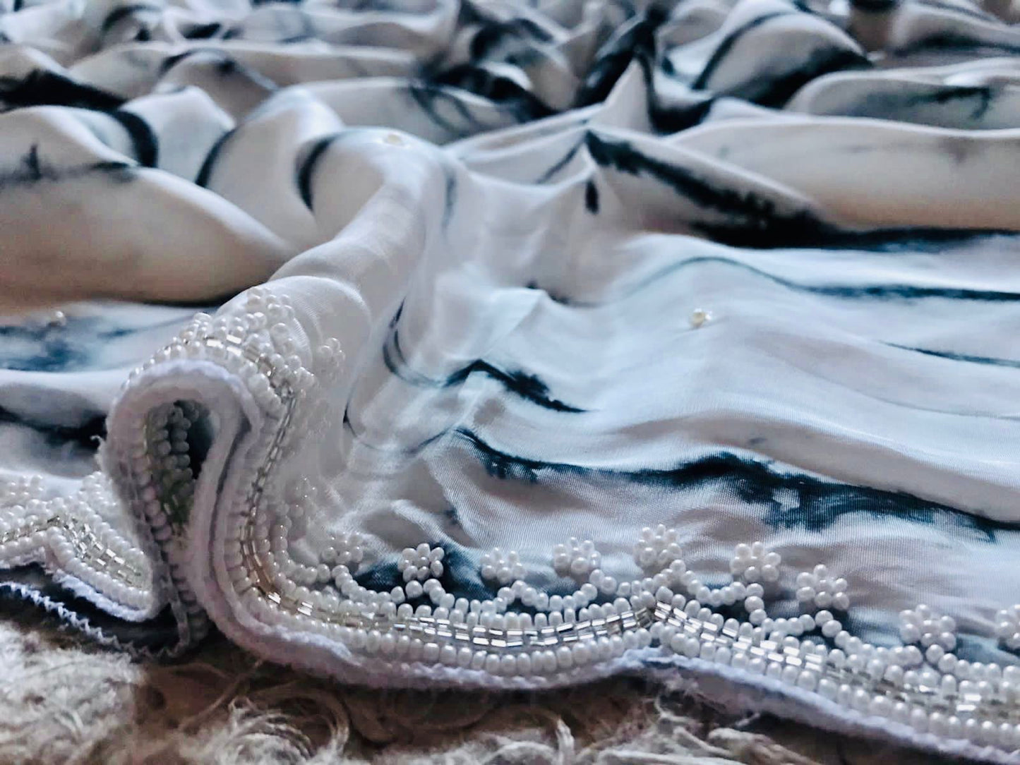 Shibori premium marble crepe silk sarees partywear sarees