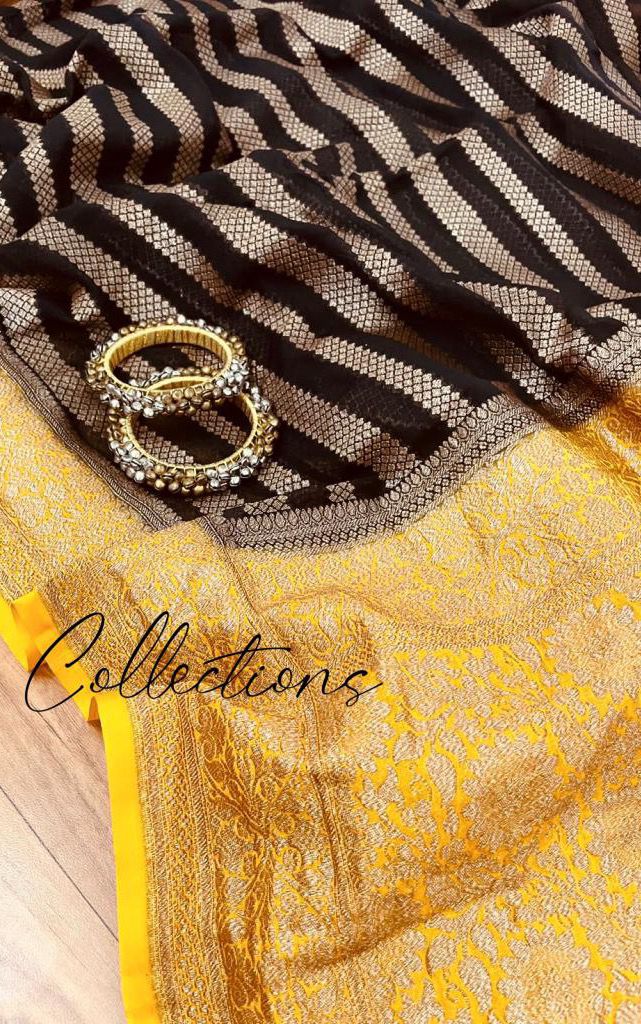 Handwoven khaddi gorgette indian saree