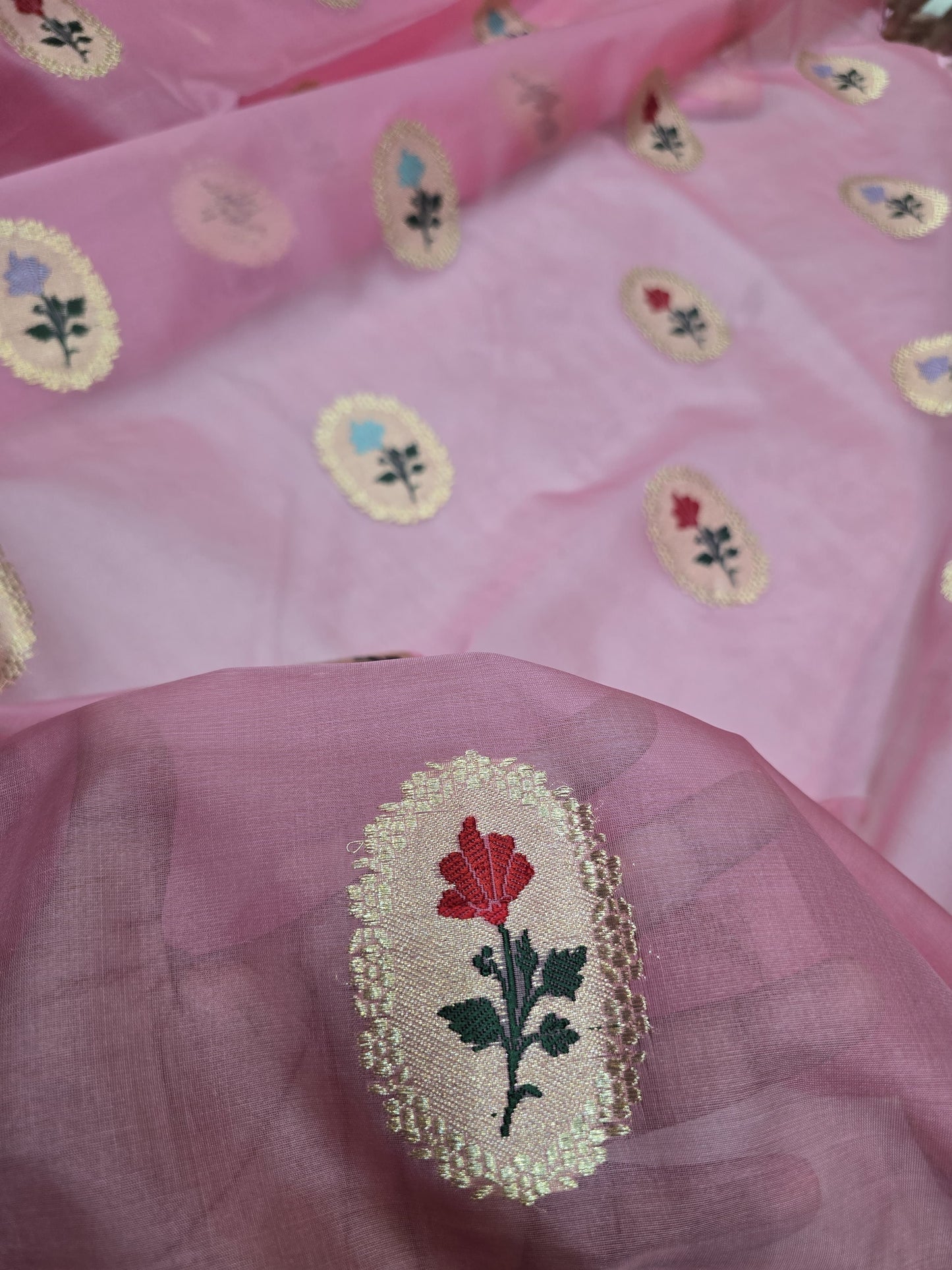 Pink kora saree Ektara saree Indian sari blouse