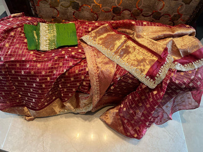 Wedding Inspired Zardosi Saree Embroidered Saree blouse
