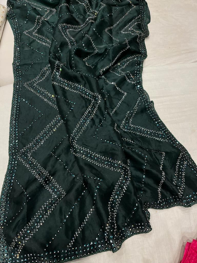 Ivisha sequence Organza Saree partywear sari