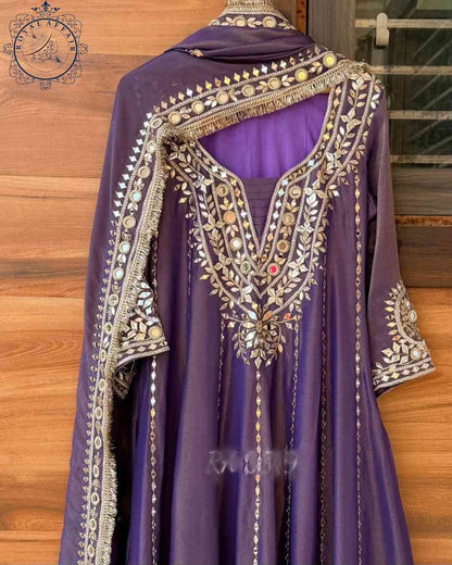 Tissue dress designer Anarkali dress stitched long dress
