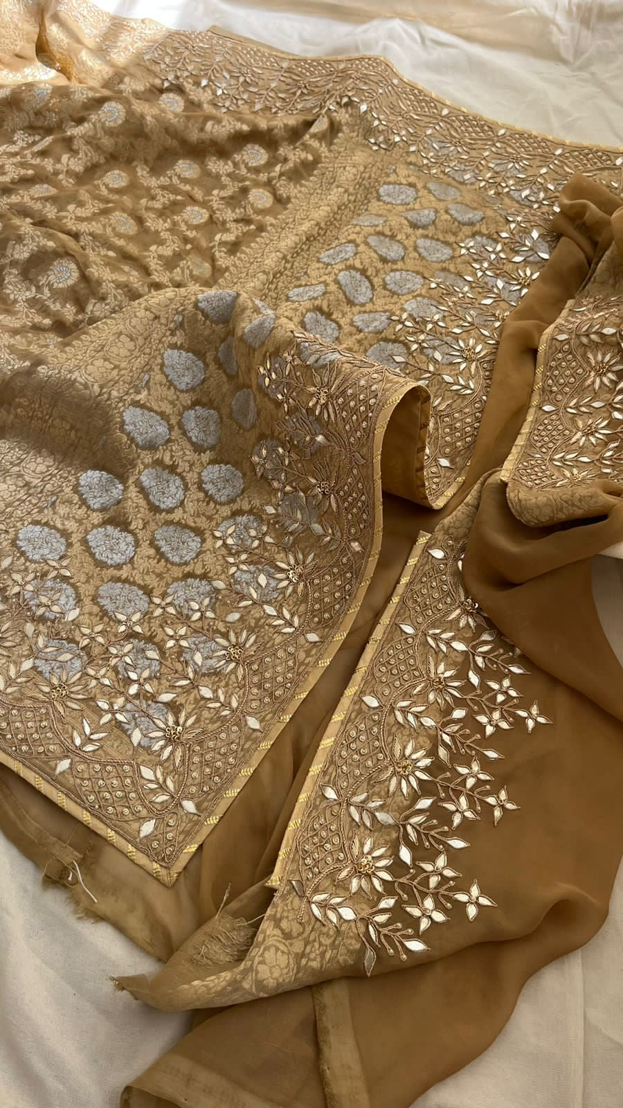 Rimjhim khaddi gorgette Banarsi sarees