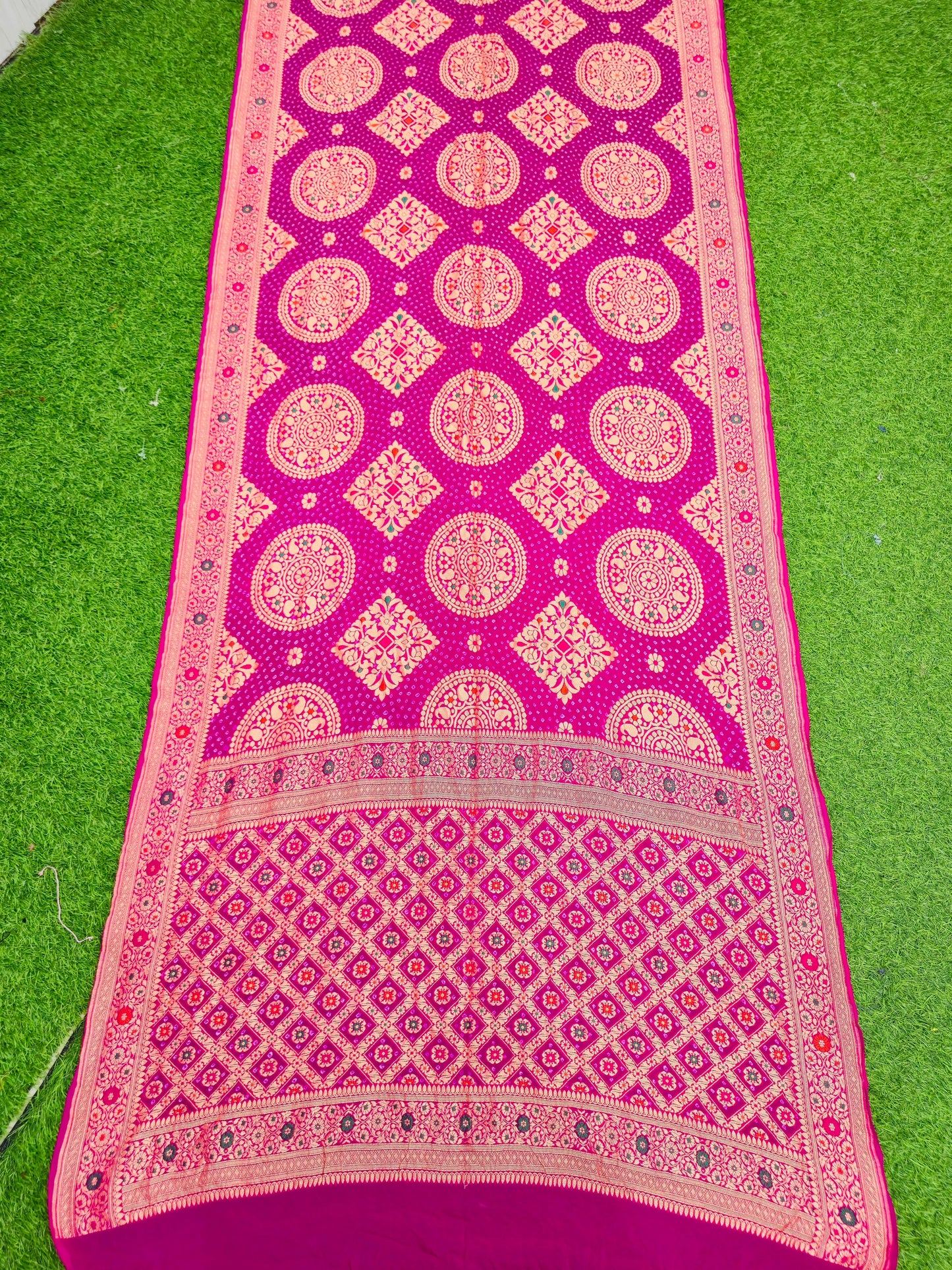 Meenakari saree gorgette saree Indian heritage sari blouse