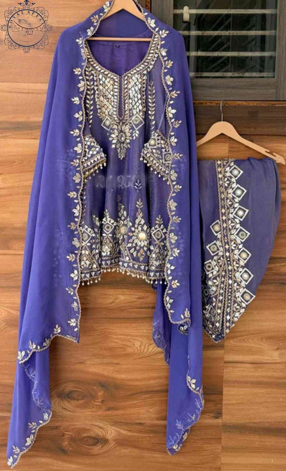 Tissue stitched dress gottapatti dress Partywear dresses for women