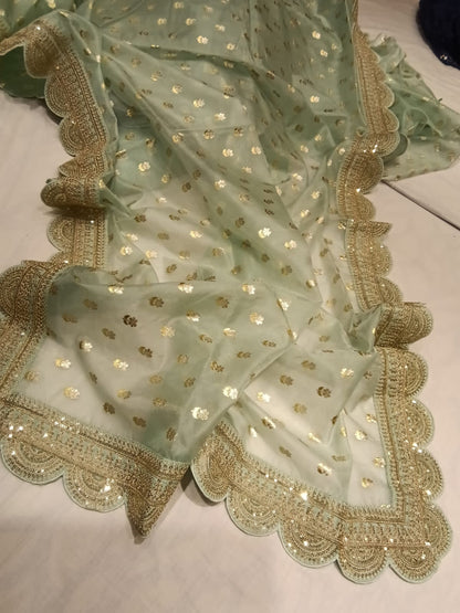Rooprani kora silk saree scalloped sarees
