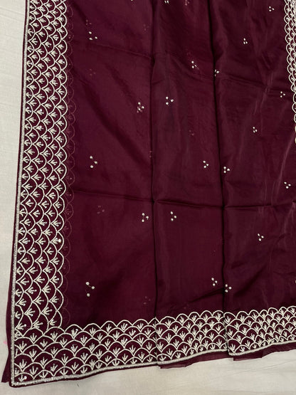 Mureeba organza pearl saree