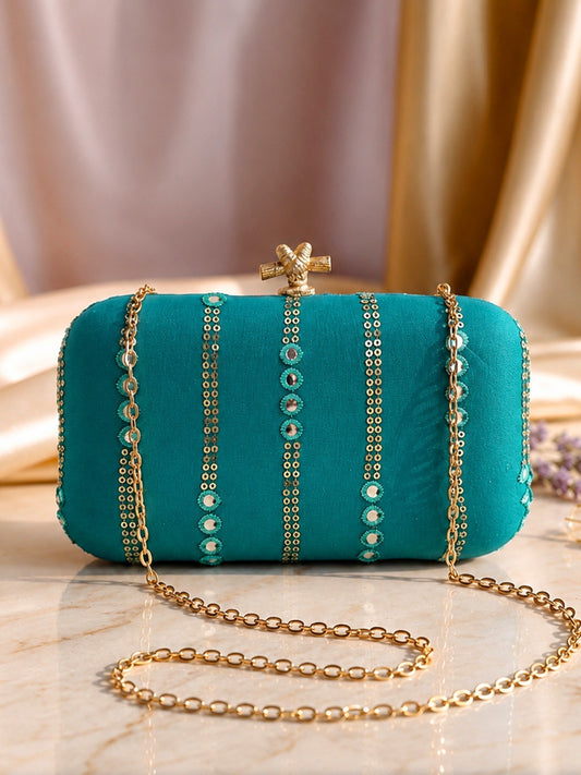 Ethnic sequins purse women purse festive clutches