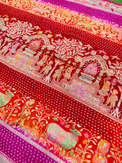 Banarsi Meenakari saree Indian wedding sari blouse