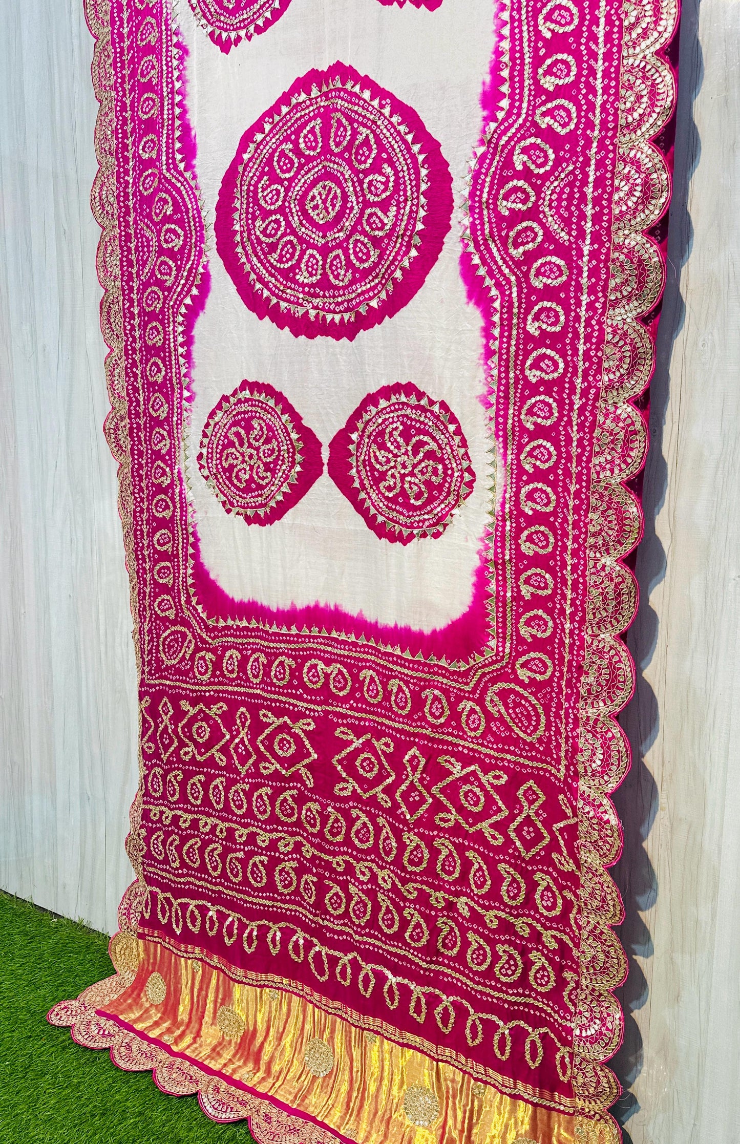 White gajji silk saree wedding sari blouse