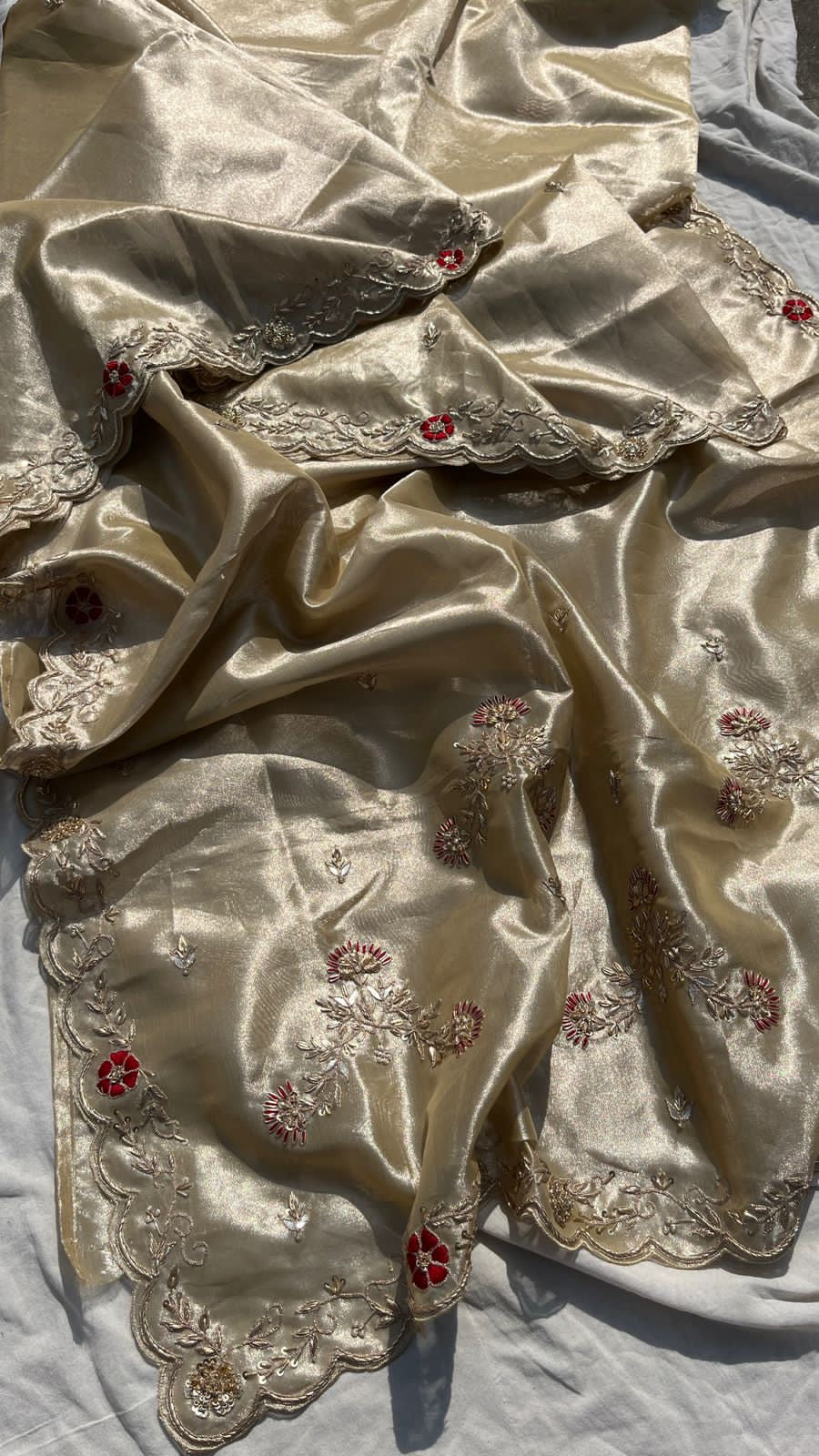 Zinati zari tissue silk saree partywear sarees