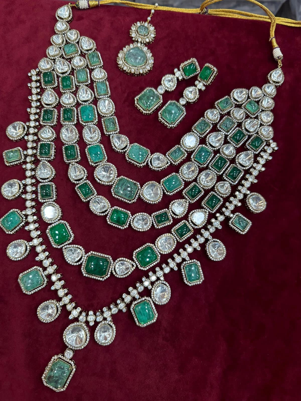 Paternity inspired wedding necklace set Indian jewellery set