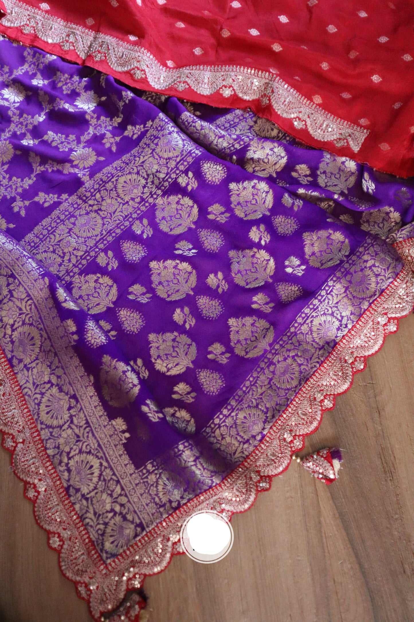 Purple Khaddi Georgette Sarees Beautiful Sarees