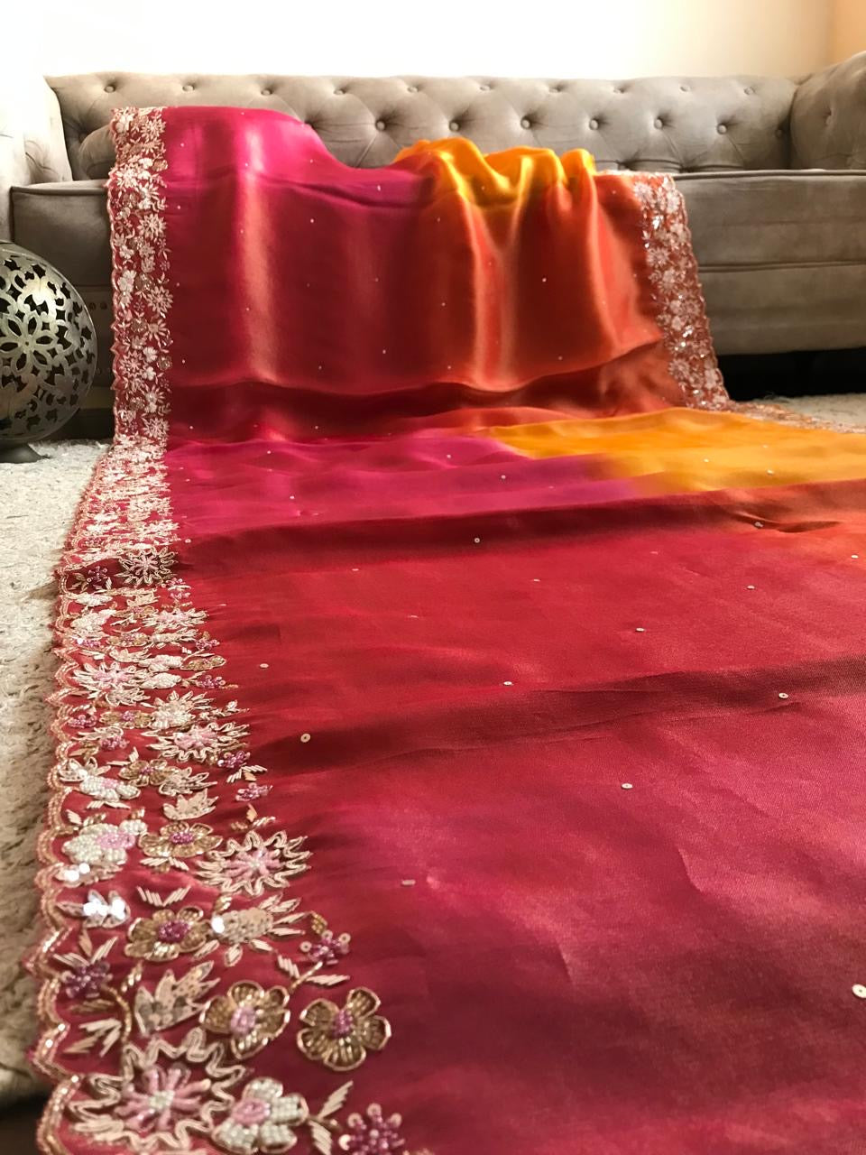 Ramaisha Tissue Organza saree Luxury styled sarees blouse