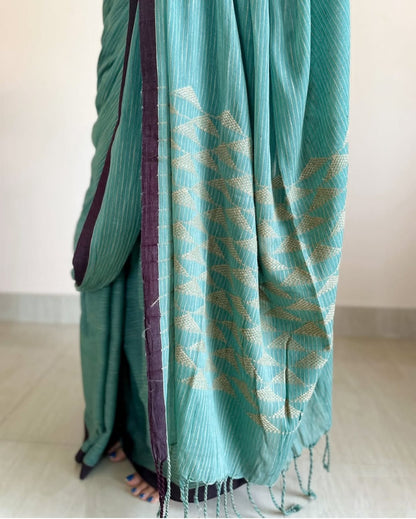 Handmade cotton saree khaddi cotton sarees blouse women sari