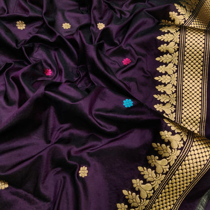 Black Katan silk saree Indian saree beautiful sari blouse