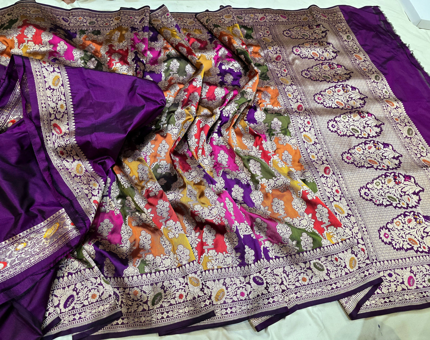 Navisha Banarsi saree Katan silk saree rangkat saree blouse