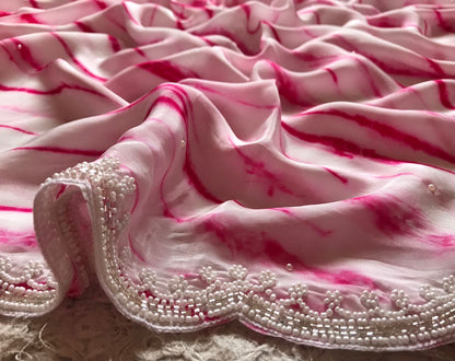 Shibori premium marble crepe silk sarees partywear sarees