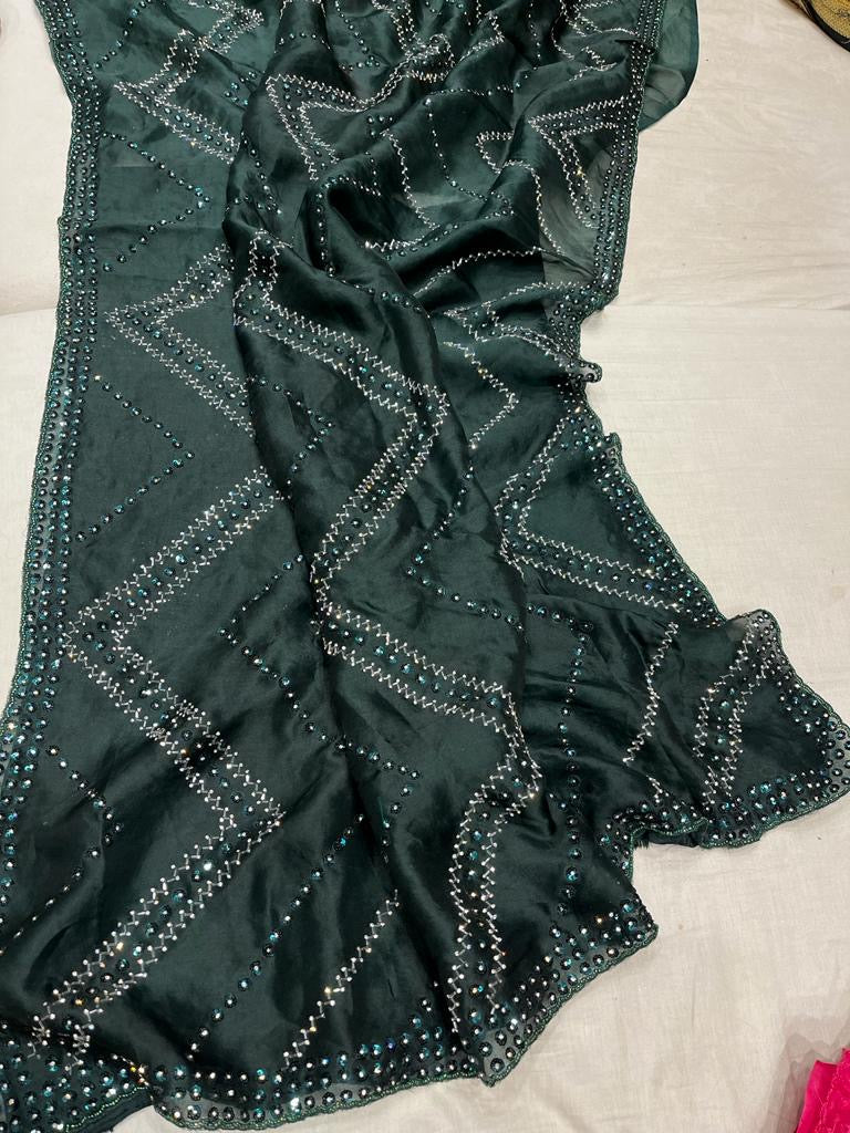 Ivisha sequence Organza Saree partywear sari