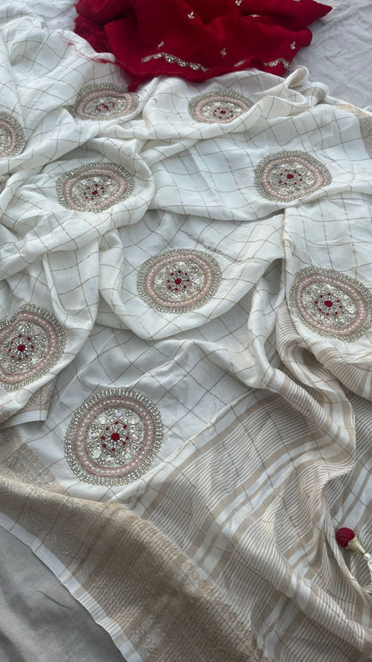 Livita munga weaving Banarsi saree Indian sari