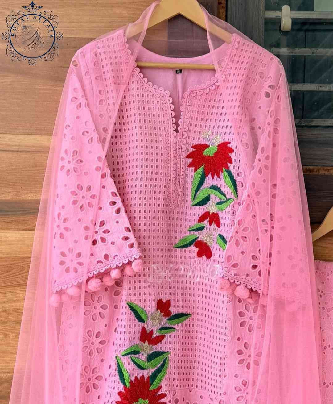 Chikankari dress stitched dress bridesmaid dress