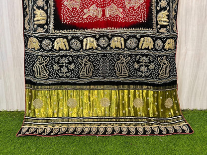 Gajji silk saree handwork saree embroidered sari blouse