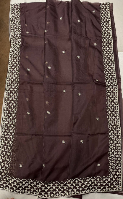 Mureeba organza pearl saree