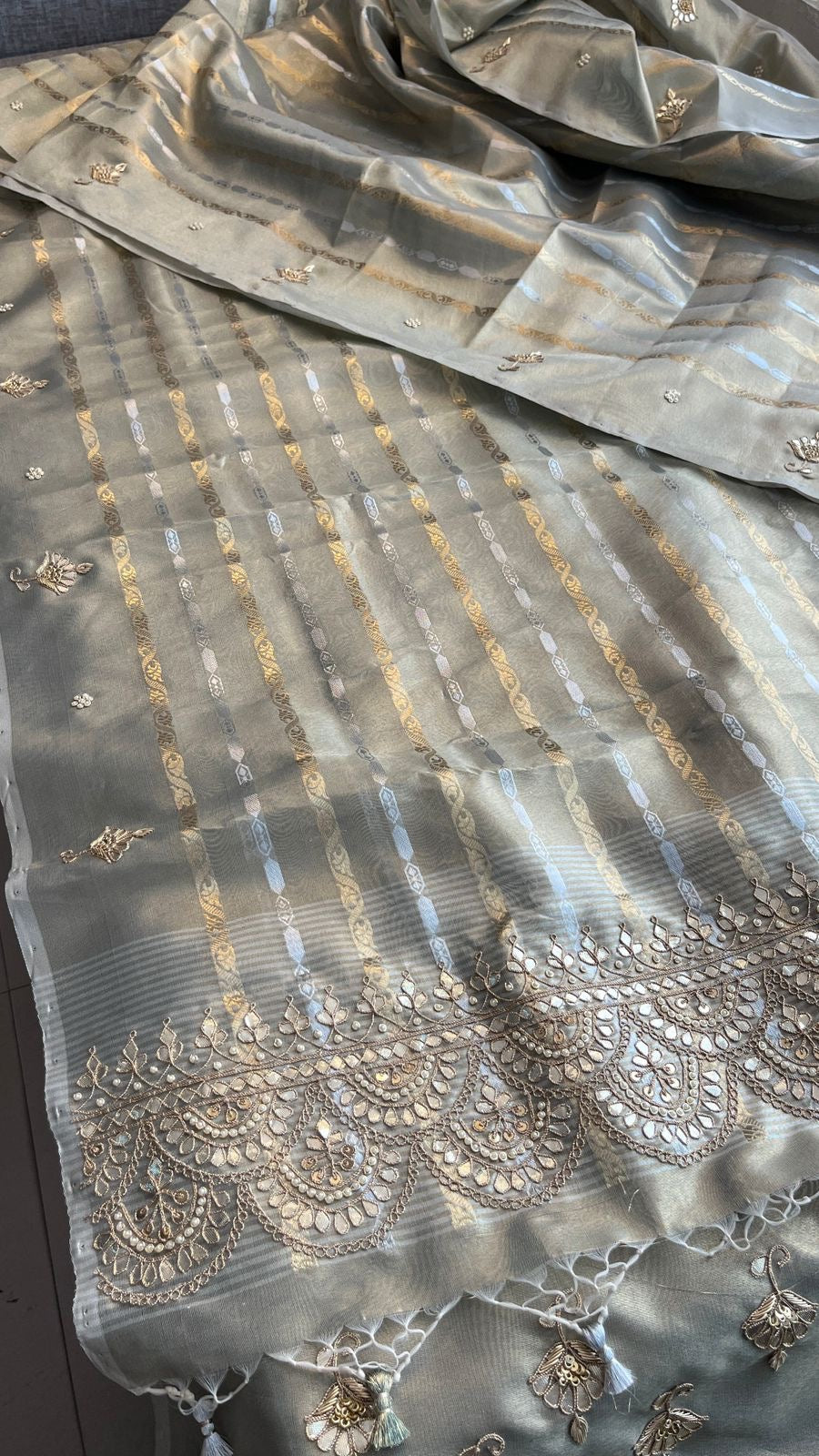 Tissue handloom saree Indian  saree